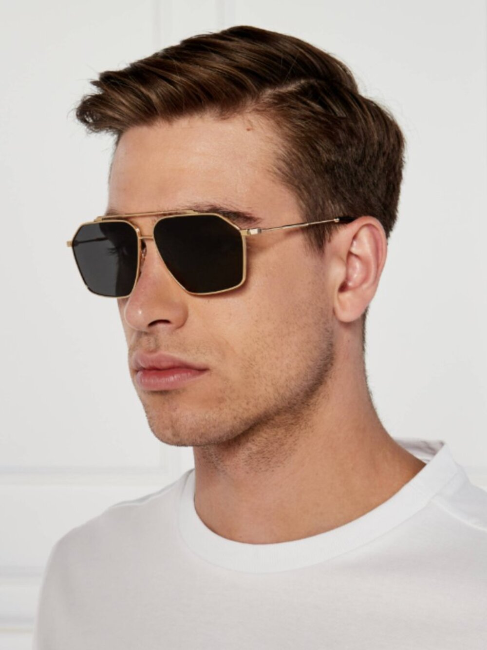 NWOT Dolce & Gabbana Stefano DG2303 Black Gold Sunglasses Aviators Eyewear Pilot - Picture 9 of 9